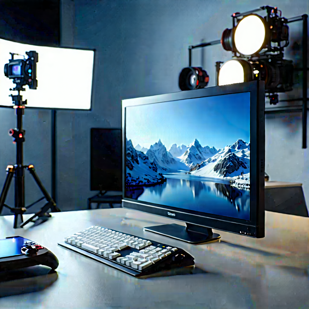 Entertainment Technology In Design Studio With Computer Monitor