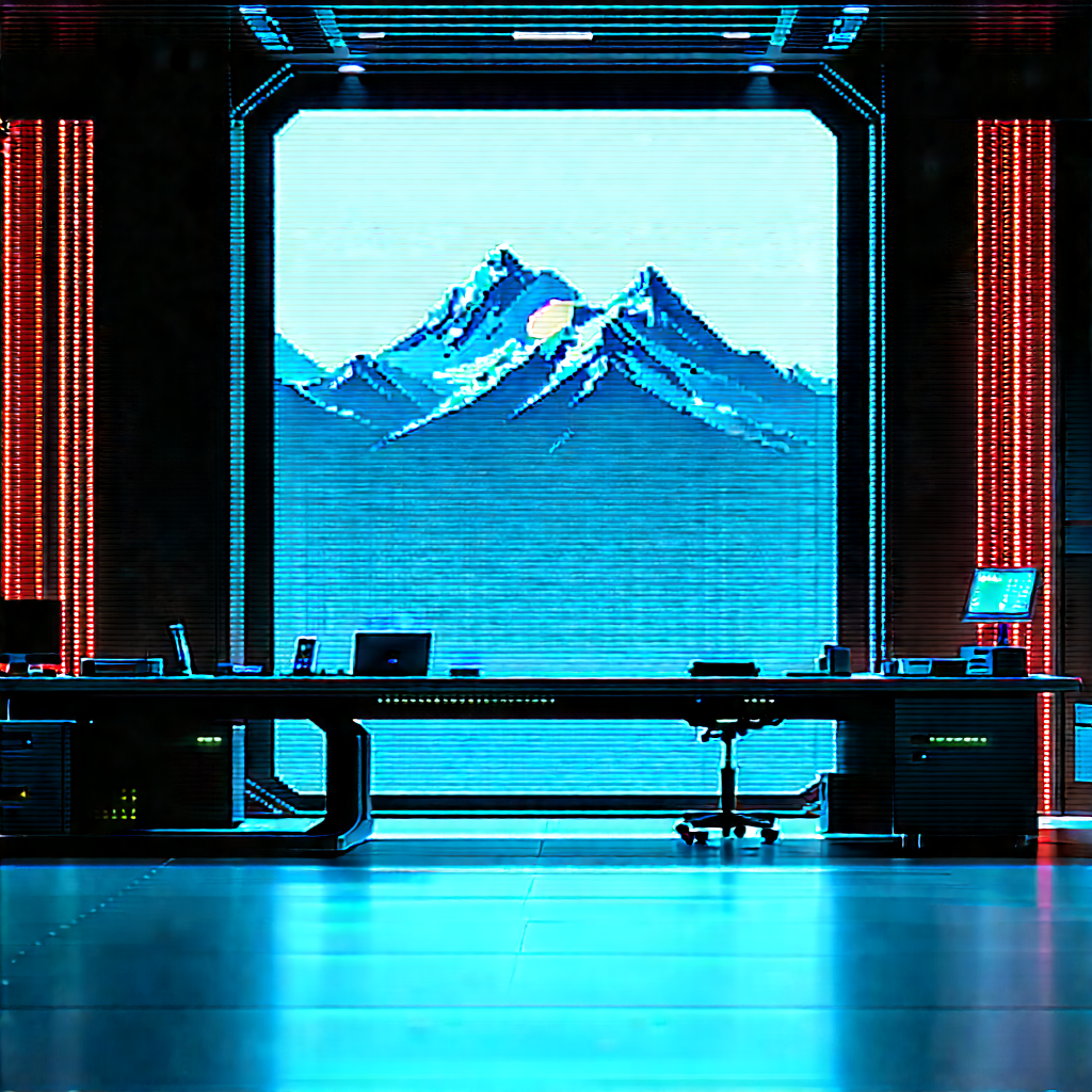 Futuristic Tech Startup Office With Image, There