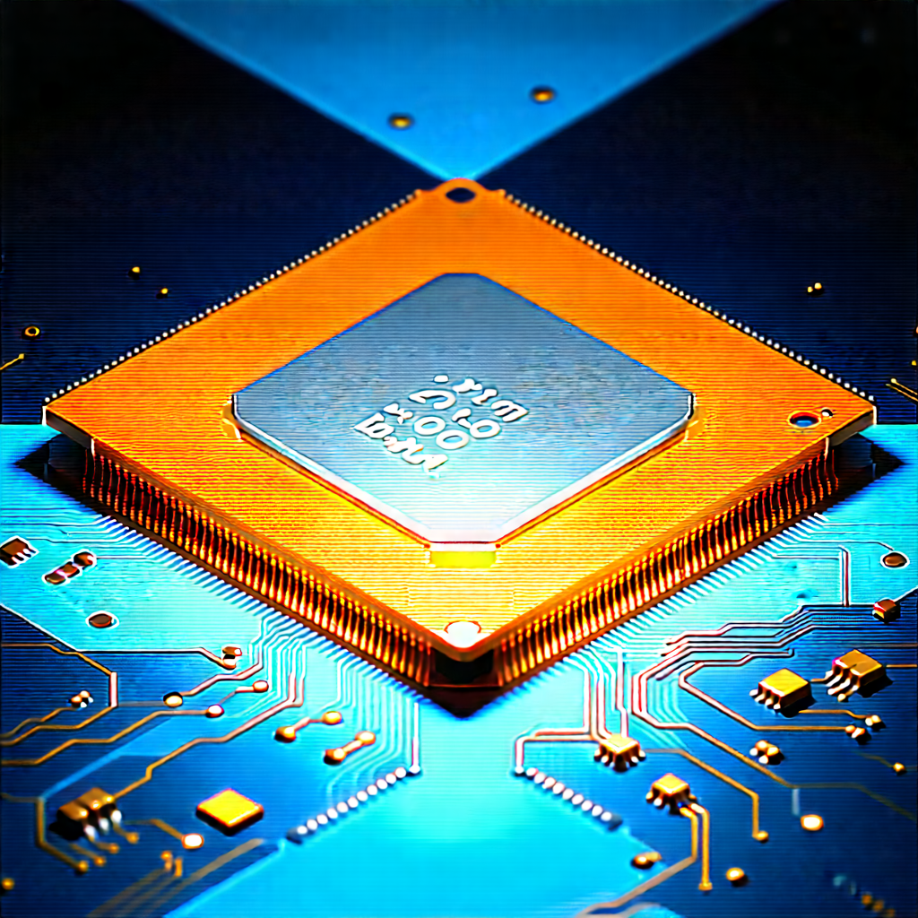Close-up of microprocessor