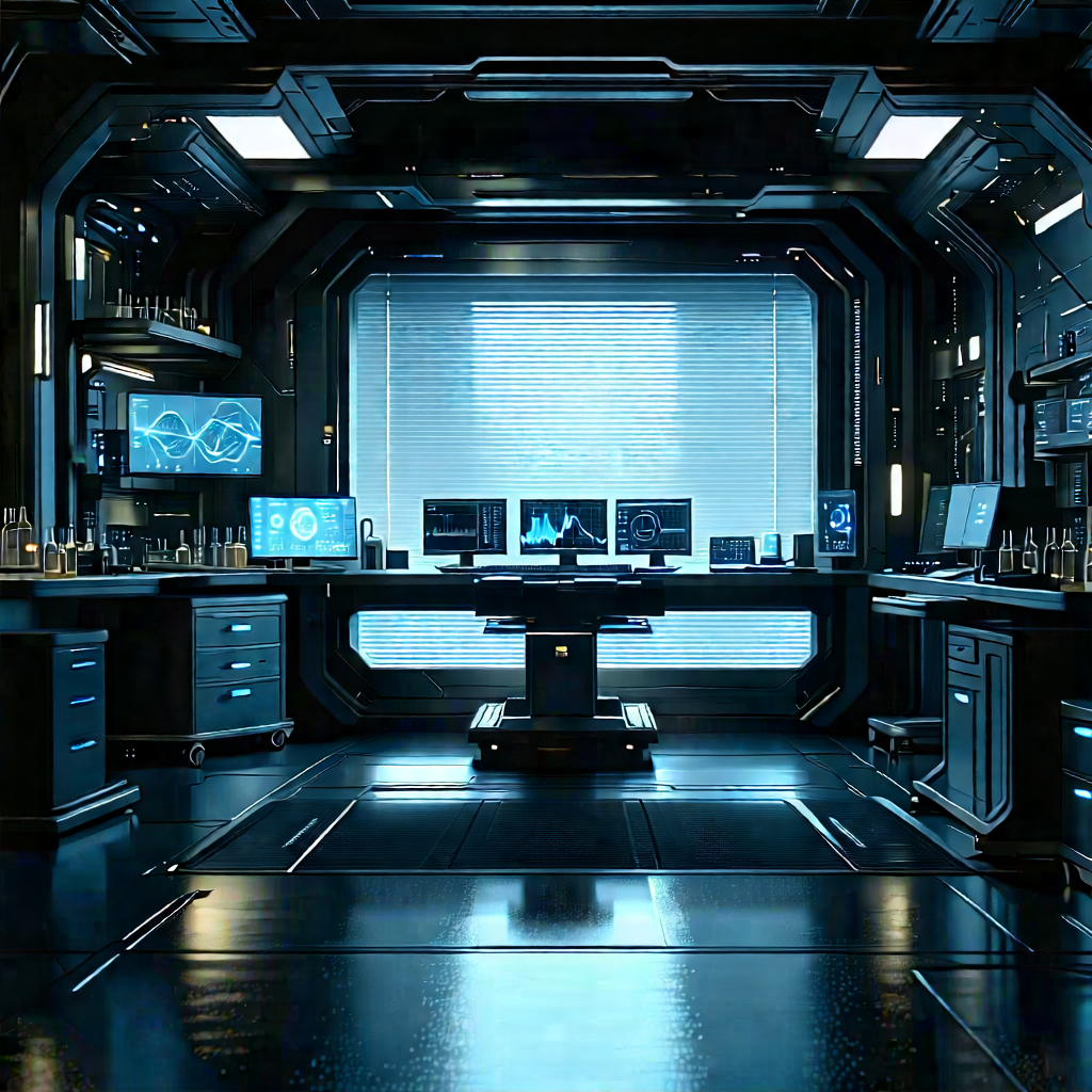 Aerospace Technology In Modern Laboratory With Futuristic Setting,