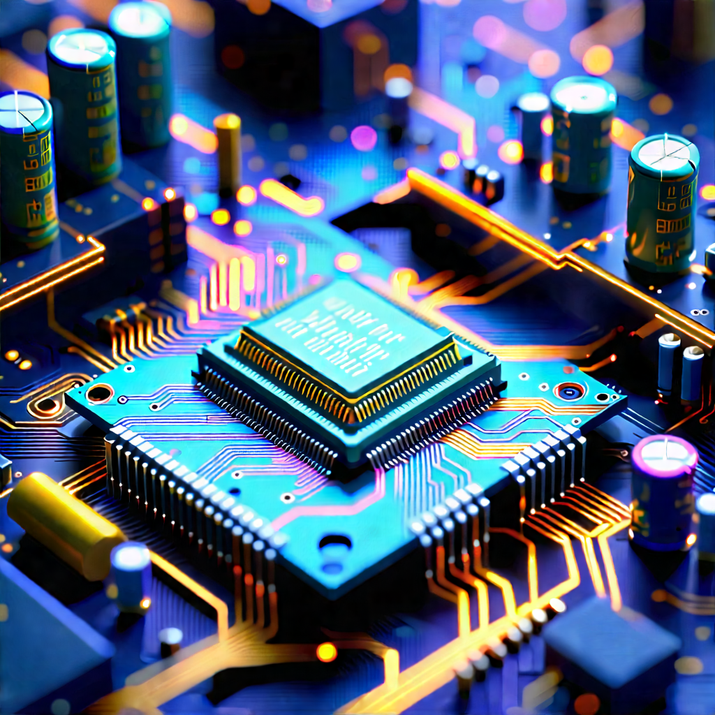 Close-up of electronic circuit