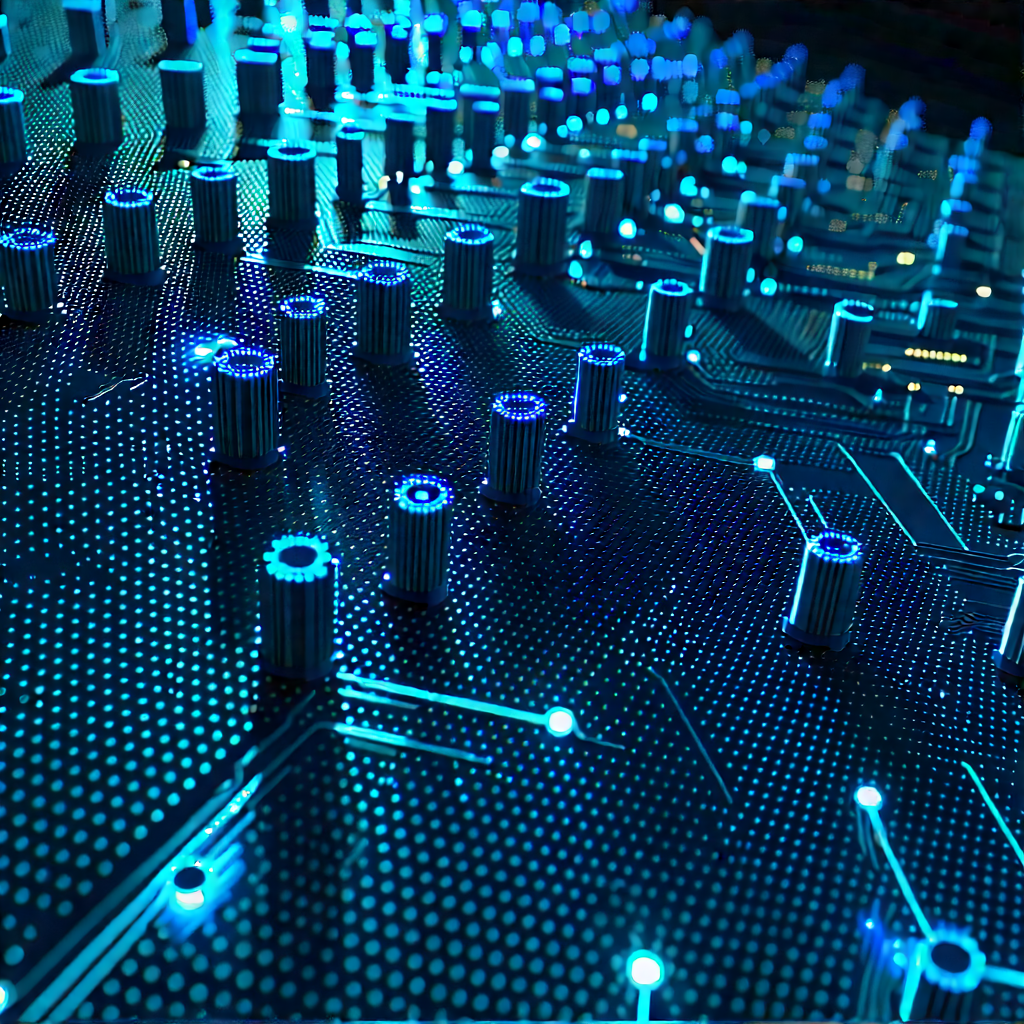 Close-up of sensor array