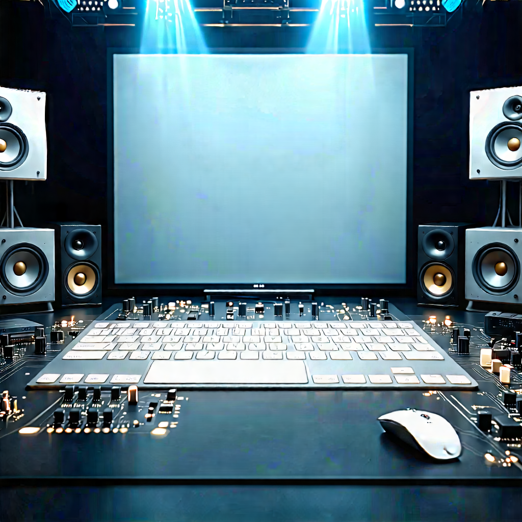 Entertainment Technology In Design Studio With Computer Setup