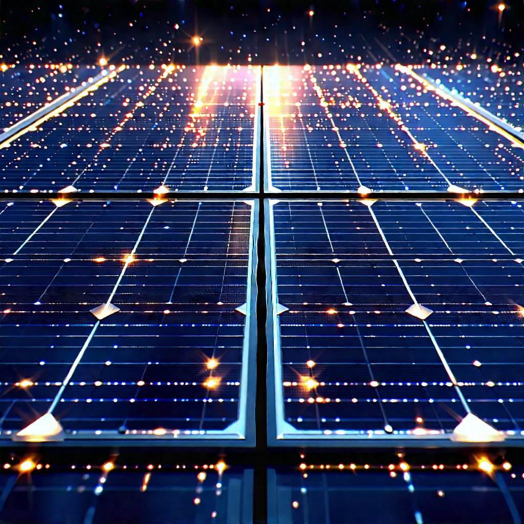 Solar Panel With Data Streams With Solar Panel