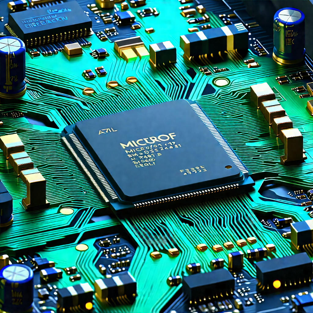 Close-up of microprocessor