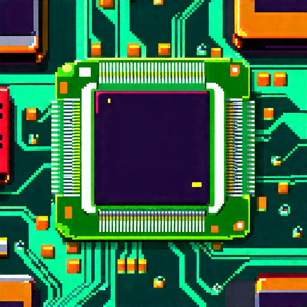Close-up of microprocessor