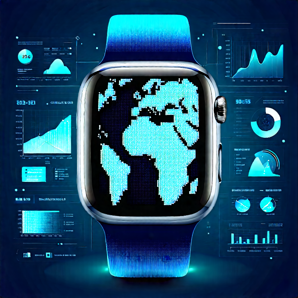 Smart watch with data visualization