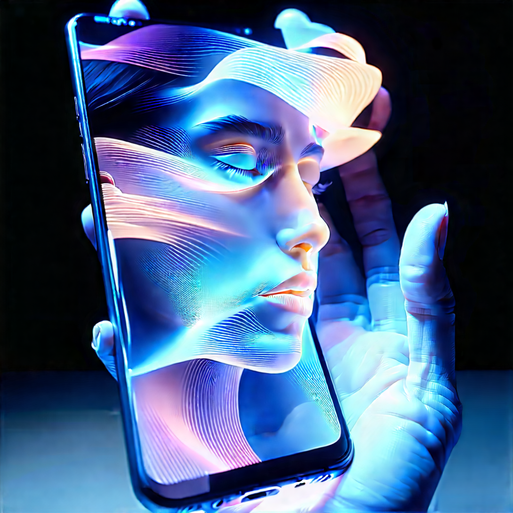 Smartphone with holographic display