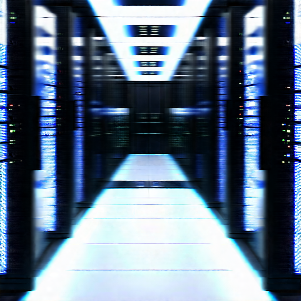 (futuristic:1.25) Server Room With Image, There
