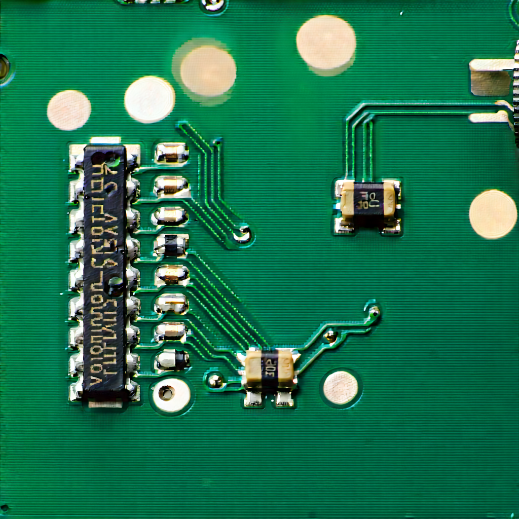 Close-up of electronic circuit