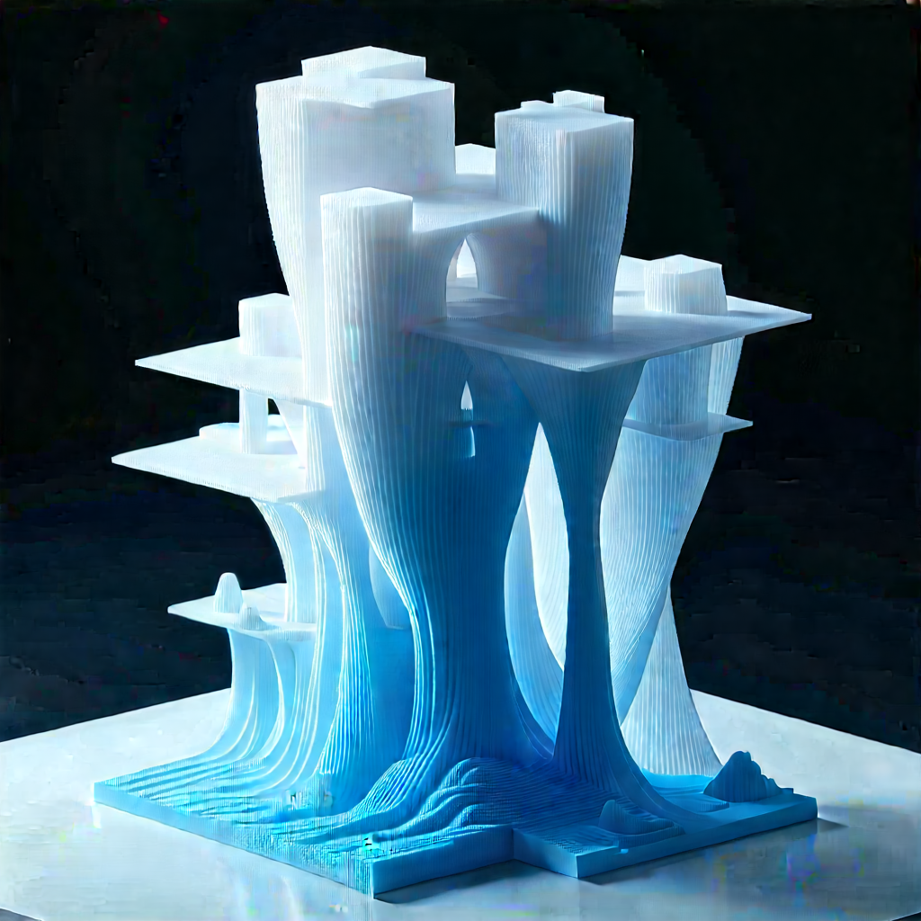 3d Printer With Data Streams With Large, Intricate