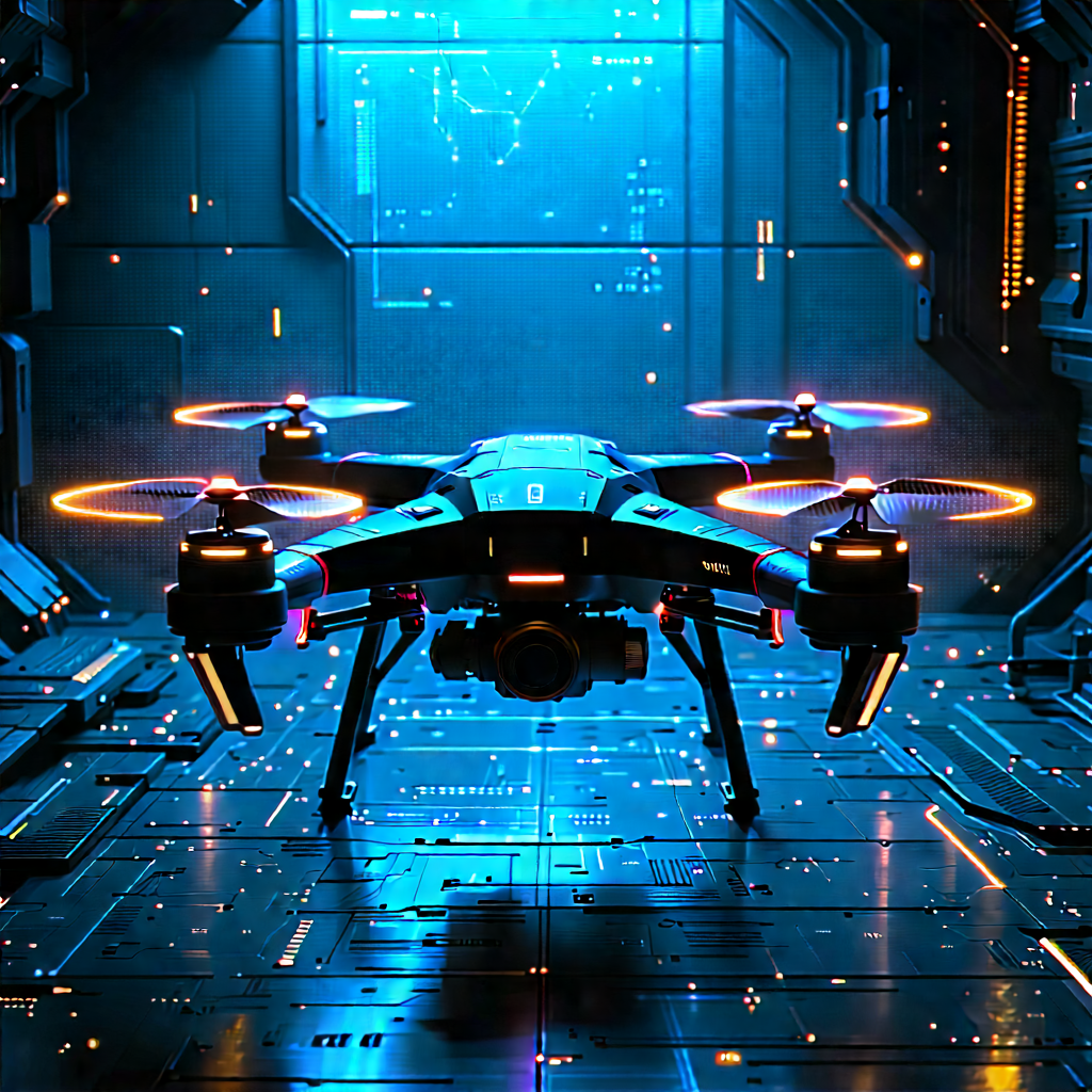 Drone with data visualization