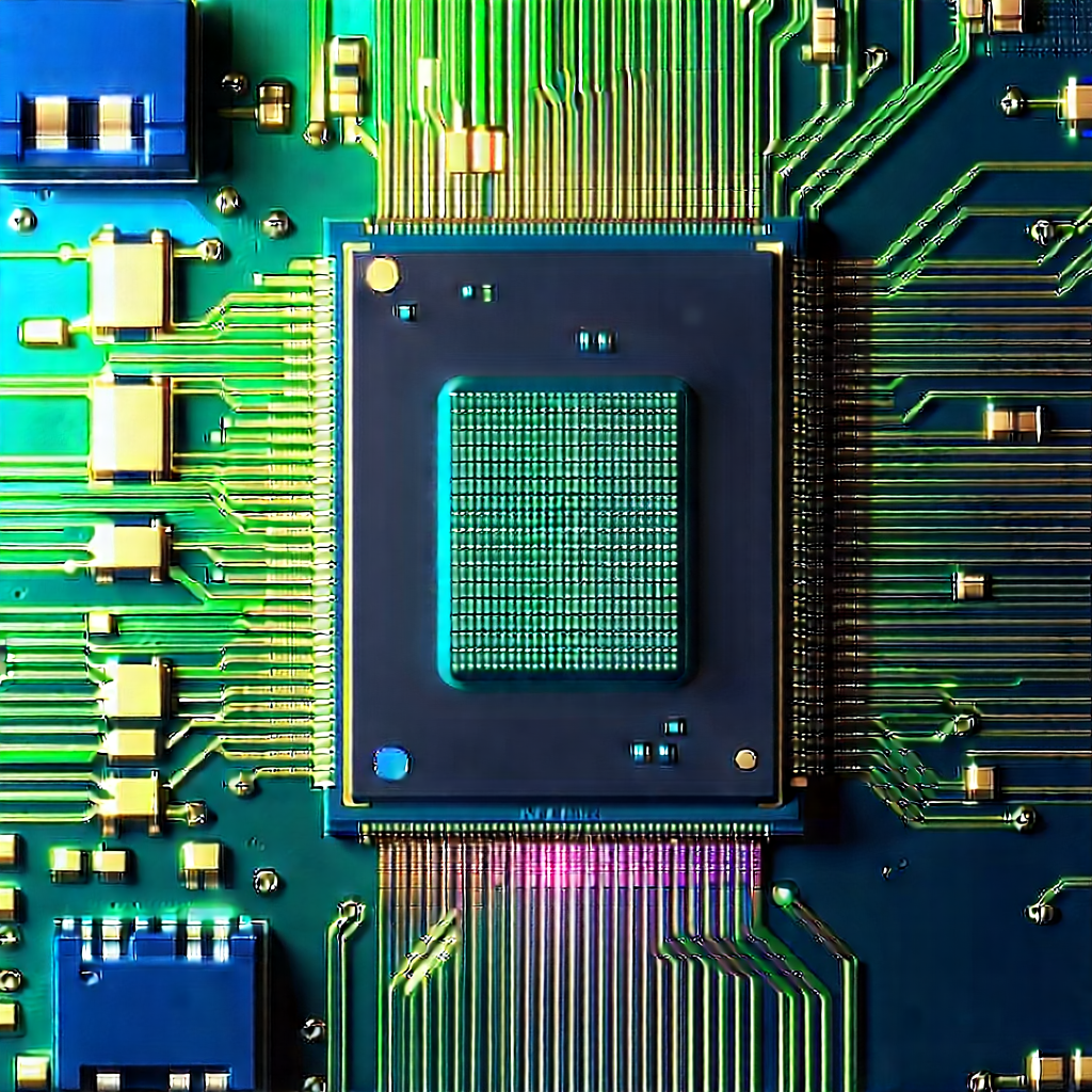 Close-up of microprocessor