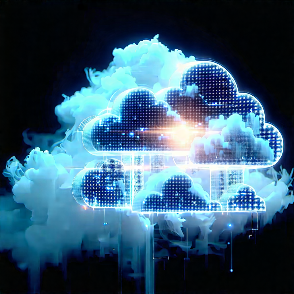 Cloud Computing Visualization With Cloudy Blue