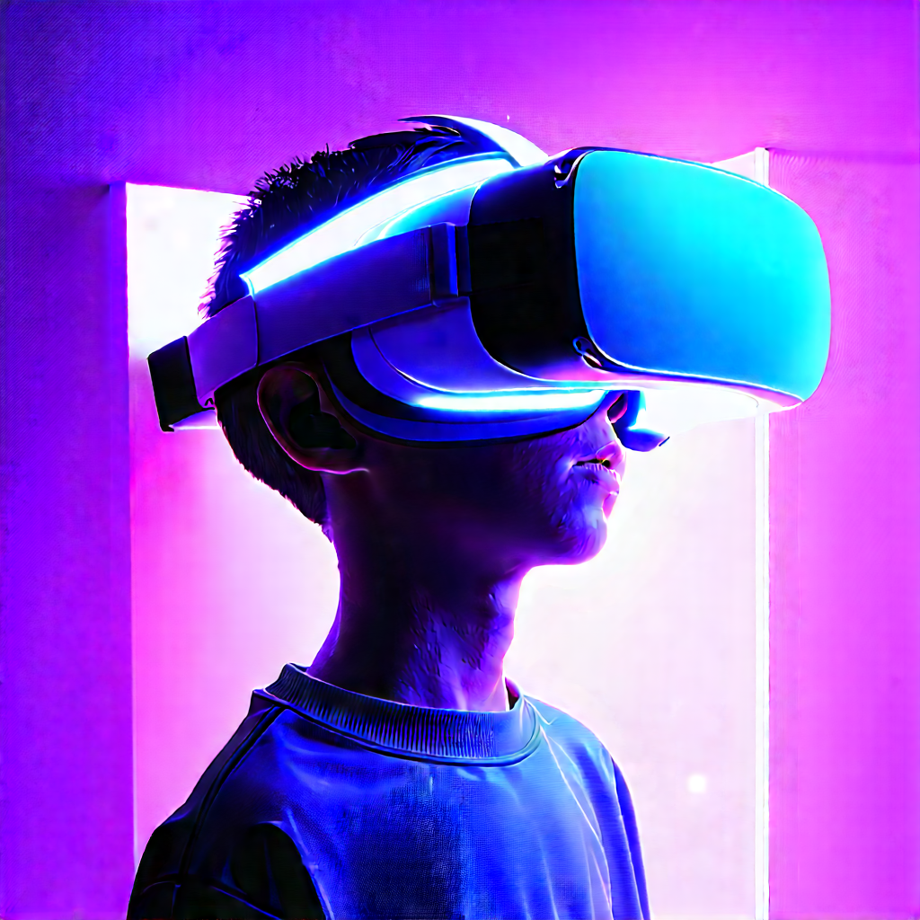 Vr headset with holographic display