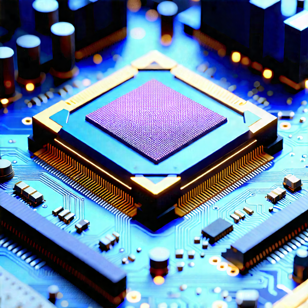 Close-up of microprocessor