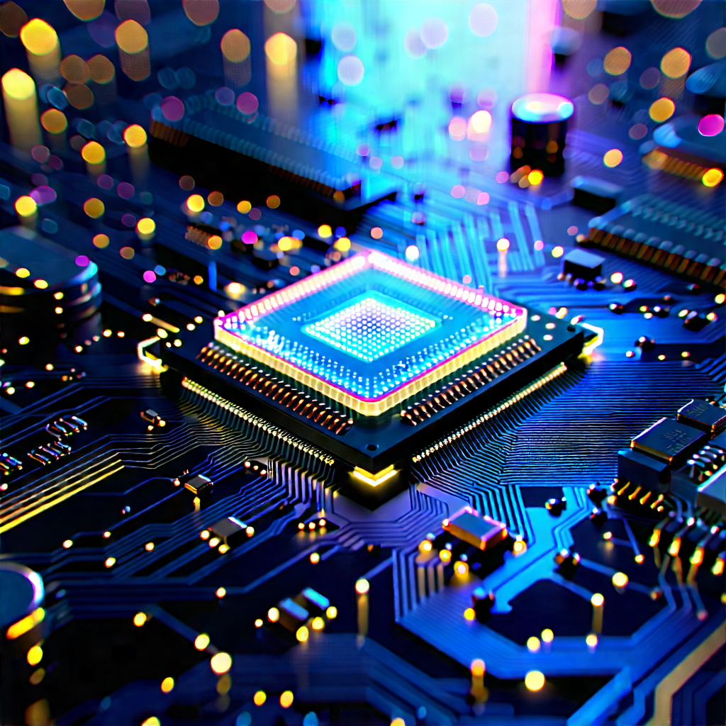 Close-up of electronic circuit