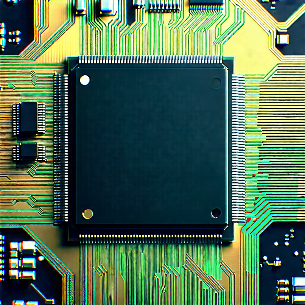 Close-up of microprocessor