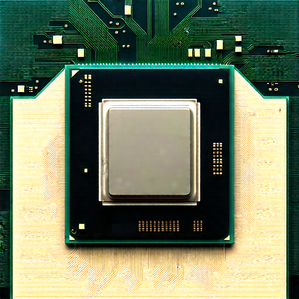 Close-up of microprocessor