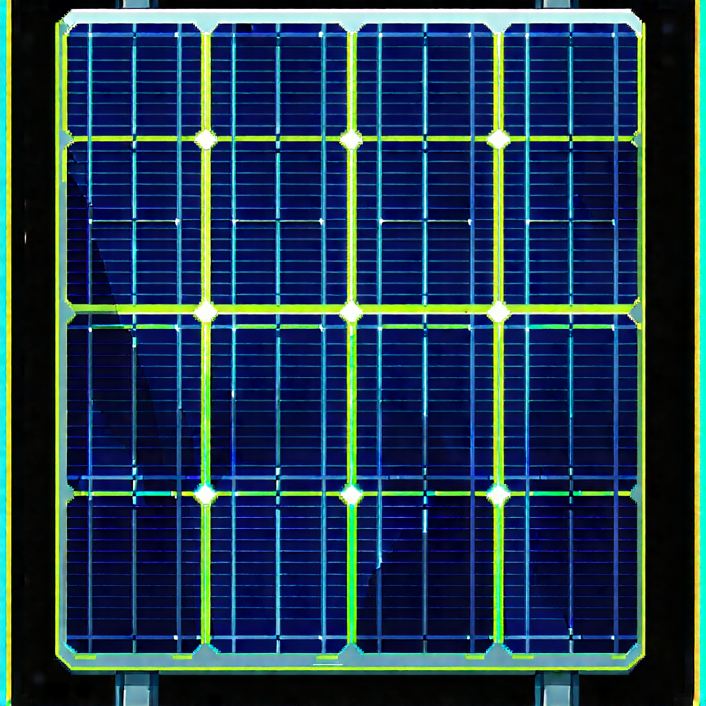 Solar panel with neon accents