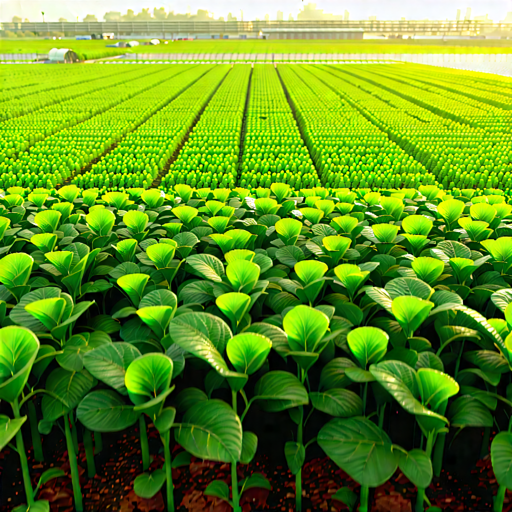 Agricultural Technology In Research Center With Large, Lush