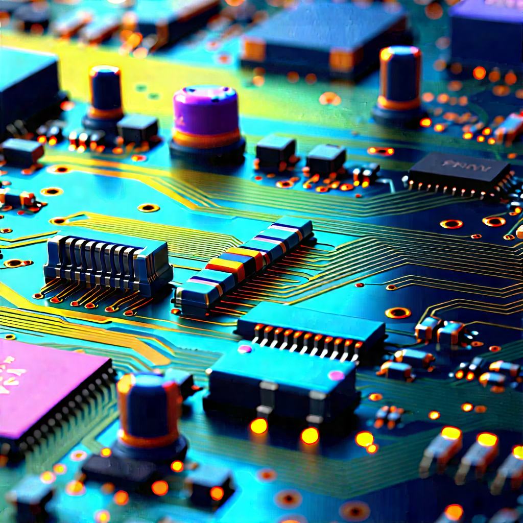 Close-up of electronic circuit
