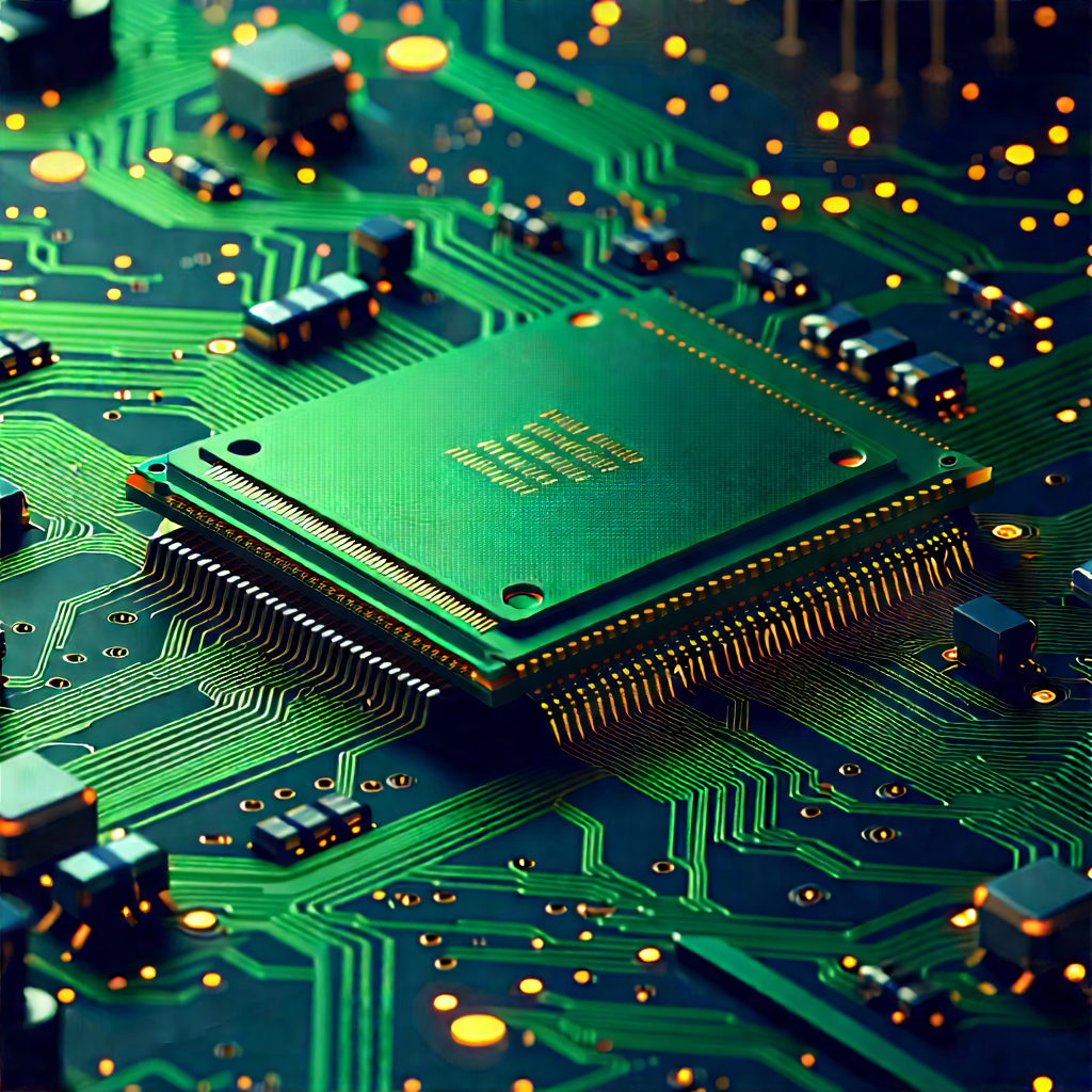 Close-up of electronic circuit