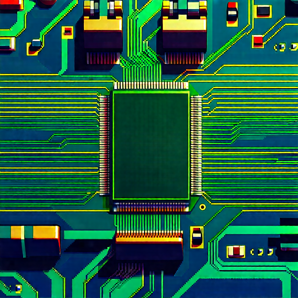 Close-up of electronic circuit