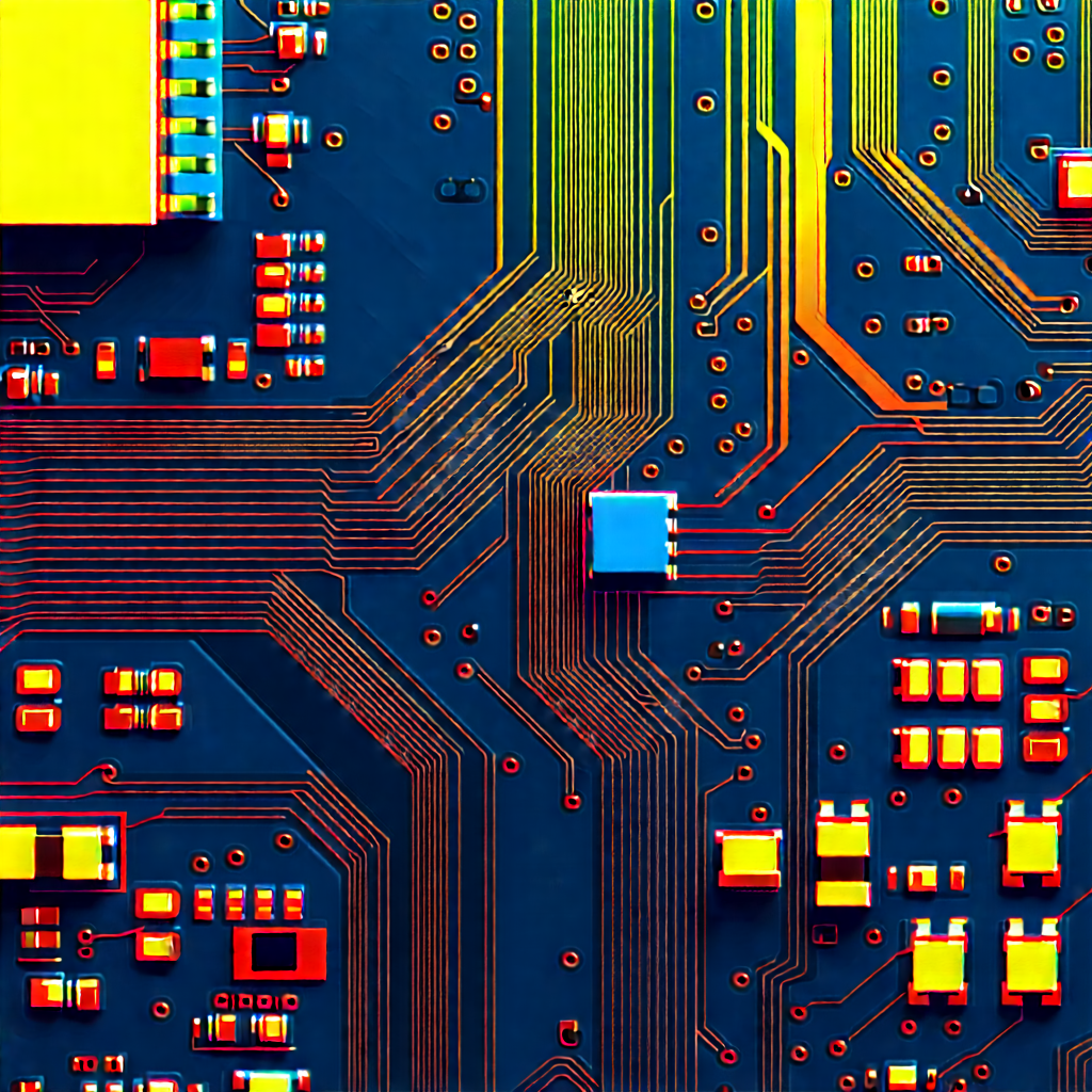 Close-up of electronic circuit