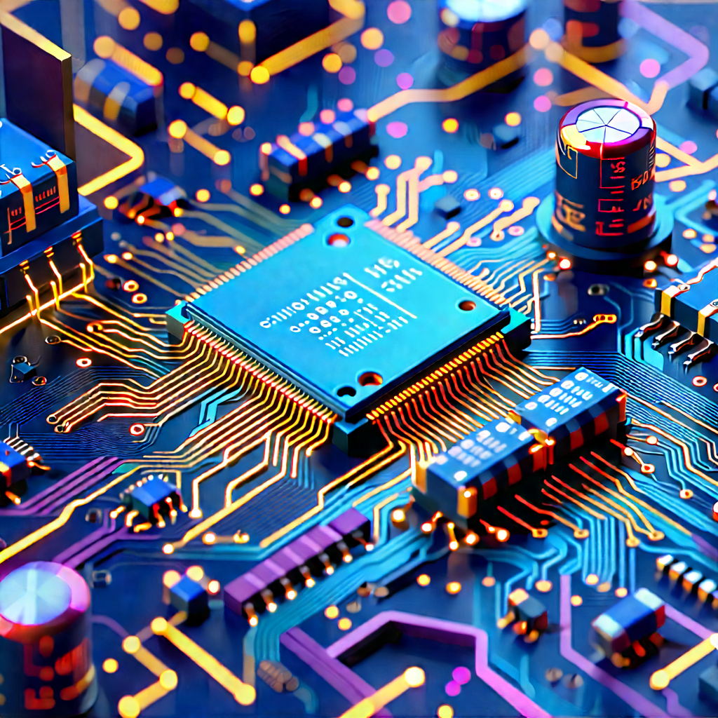 Close-up of electronic circuit