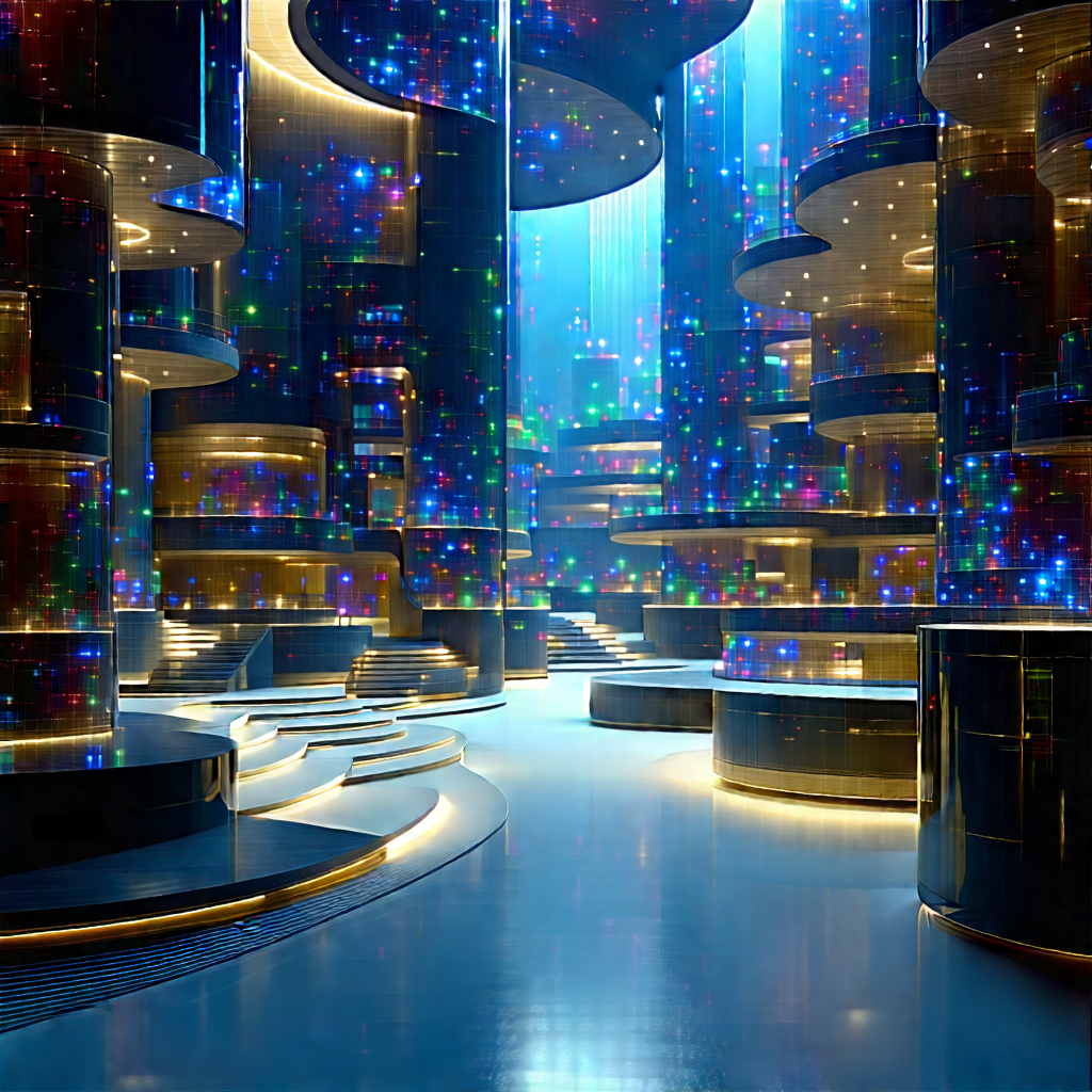 Futuristic Innovation Hub With Image, There