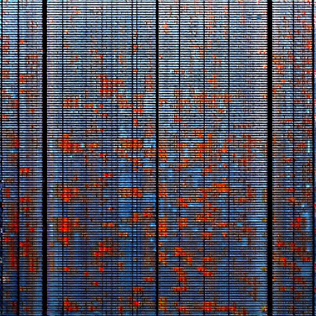 Close-up of sensor array