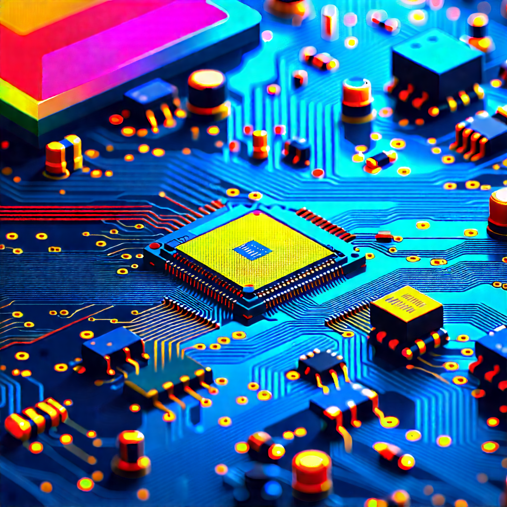 Close-up of electronic circuit