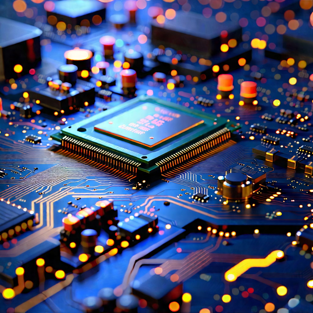 Close-up of electronic circuit