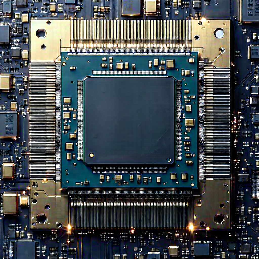 Close-up of microprocessor