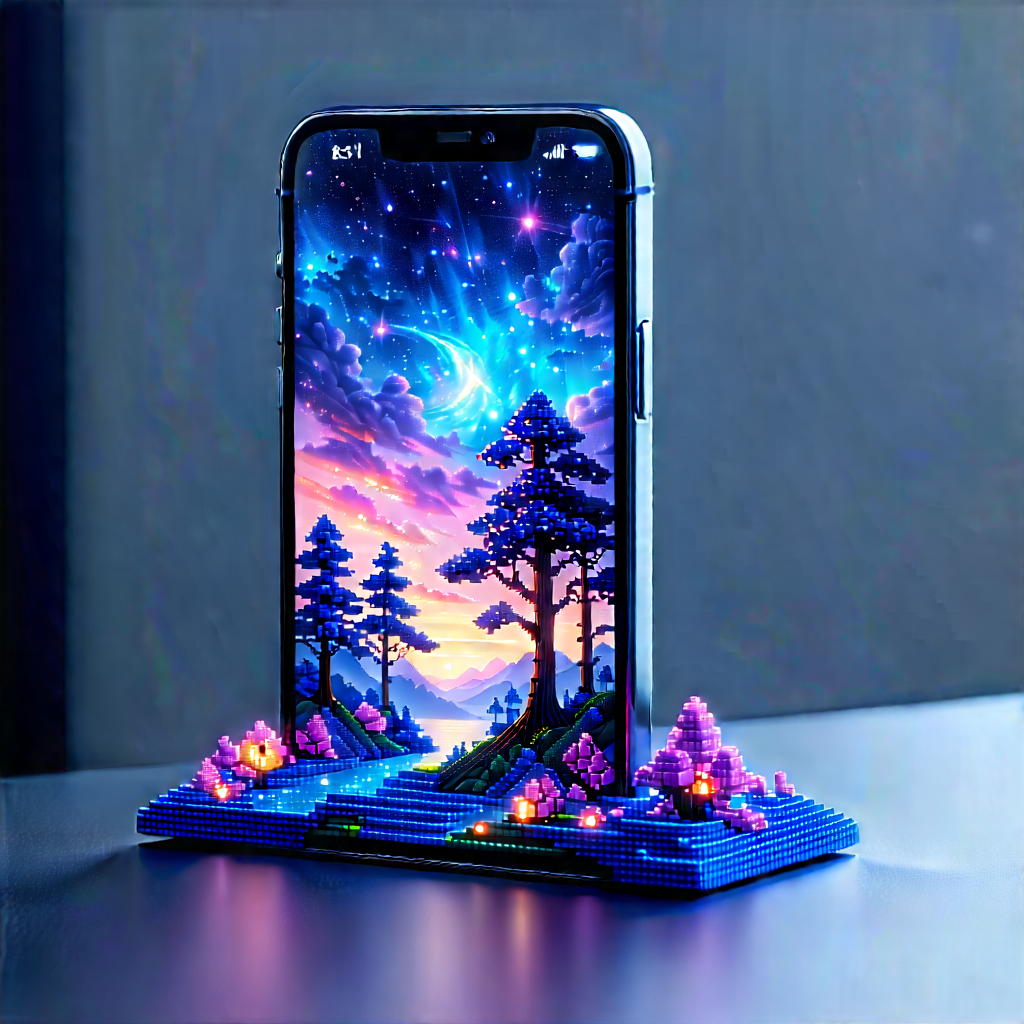 Smartphone With (digital:1.2) Artwork With Cell Phone