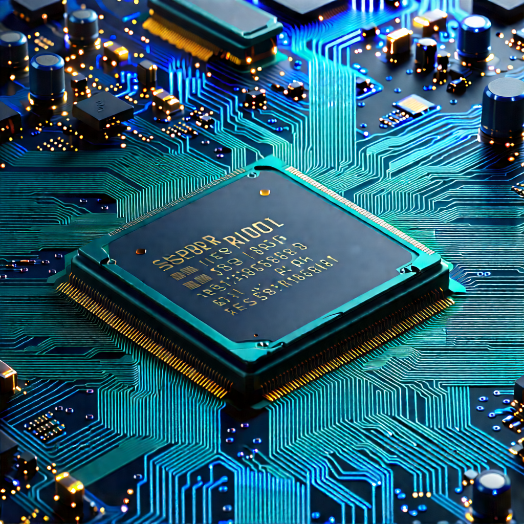Close-up of microprocessor