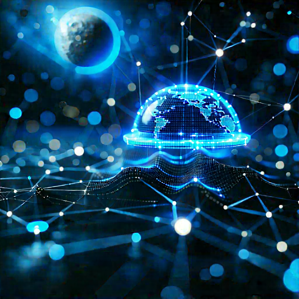 Blockchain Network Visualization With Image, There