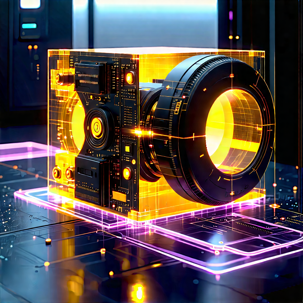 Quantum Computer With Laser Scanning With Image, There