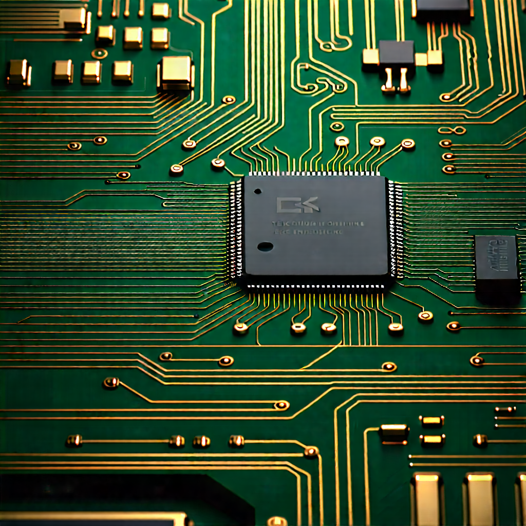 Close-up of electronic circuit