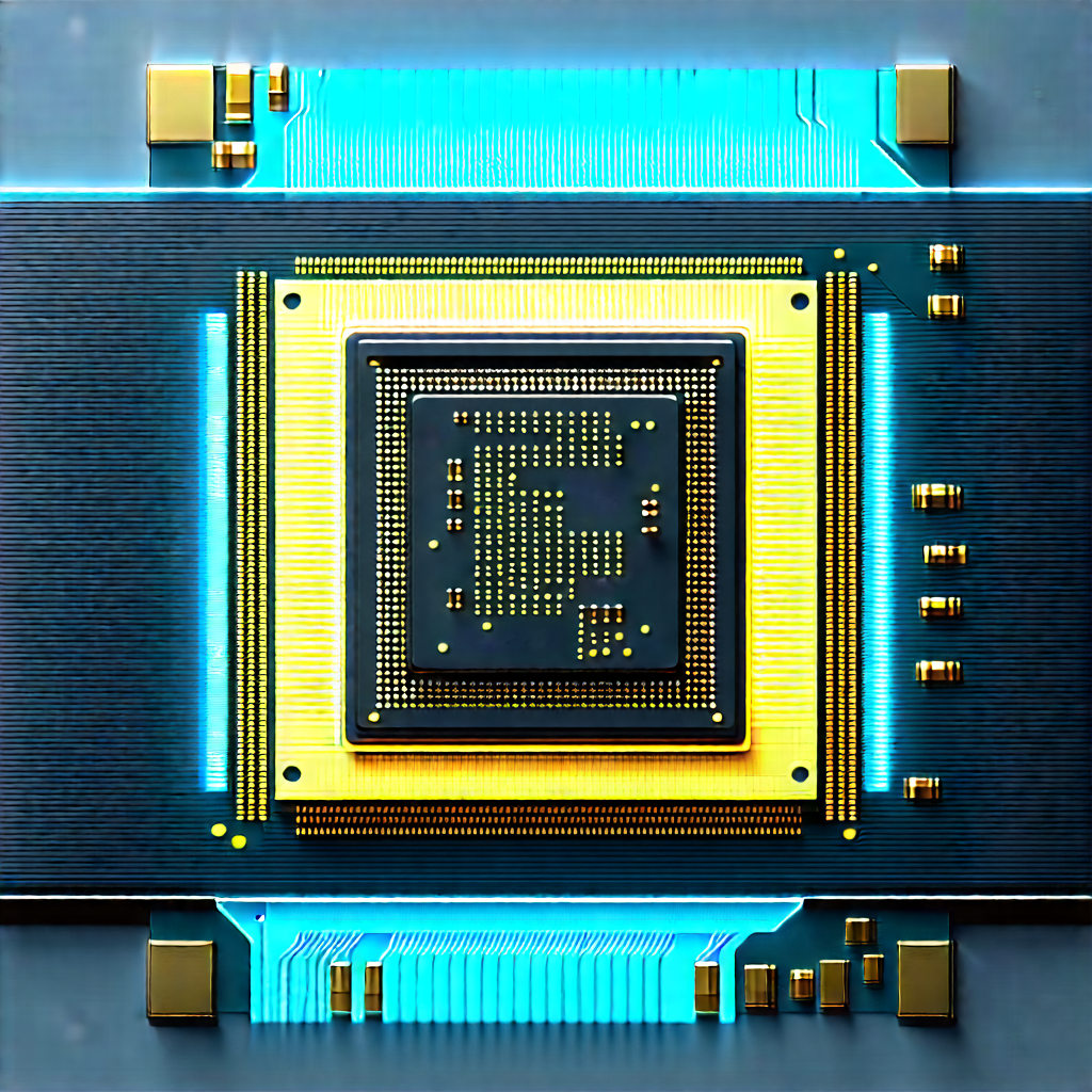 Close-up of microprocessor
