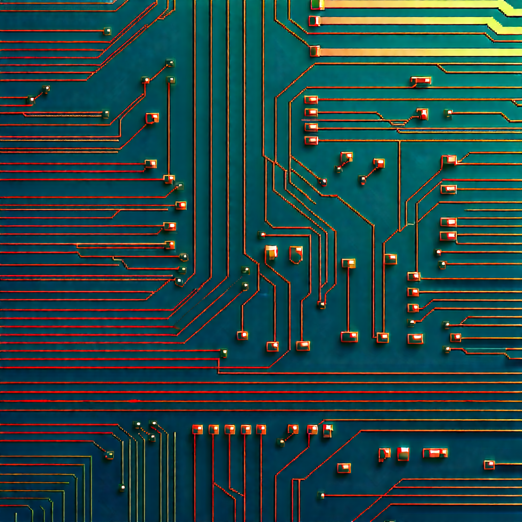 Close-up of electronic circuit