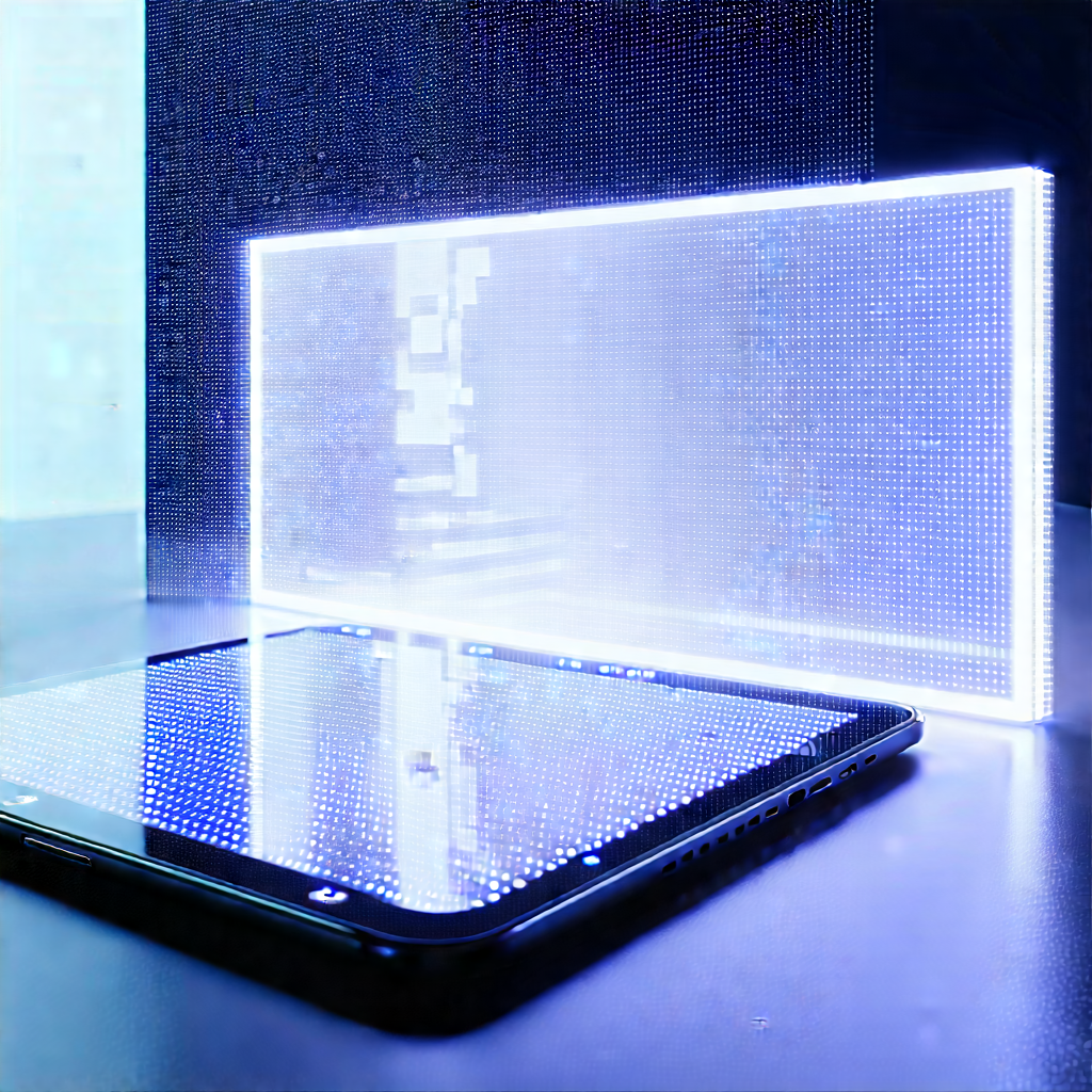 Tablet With Holographic Display With Black Tablet