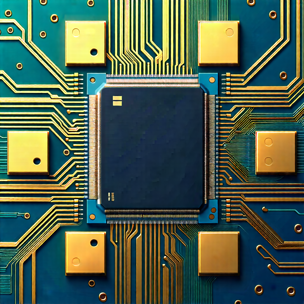 Close-up of microprocessor