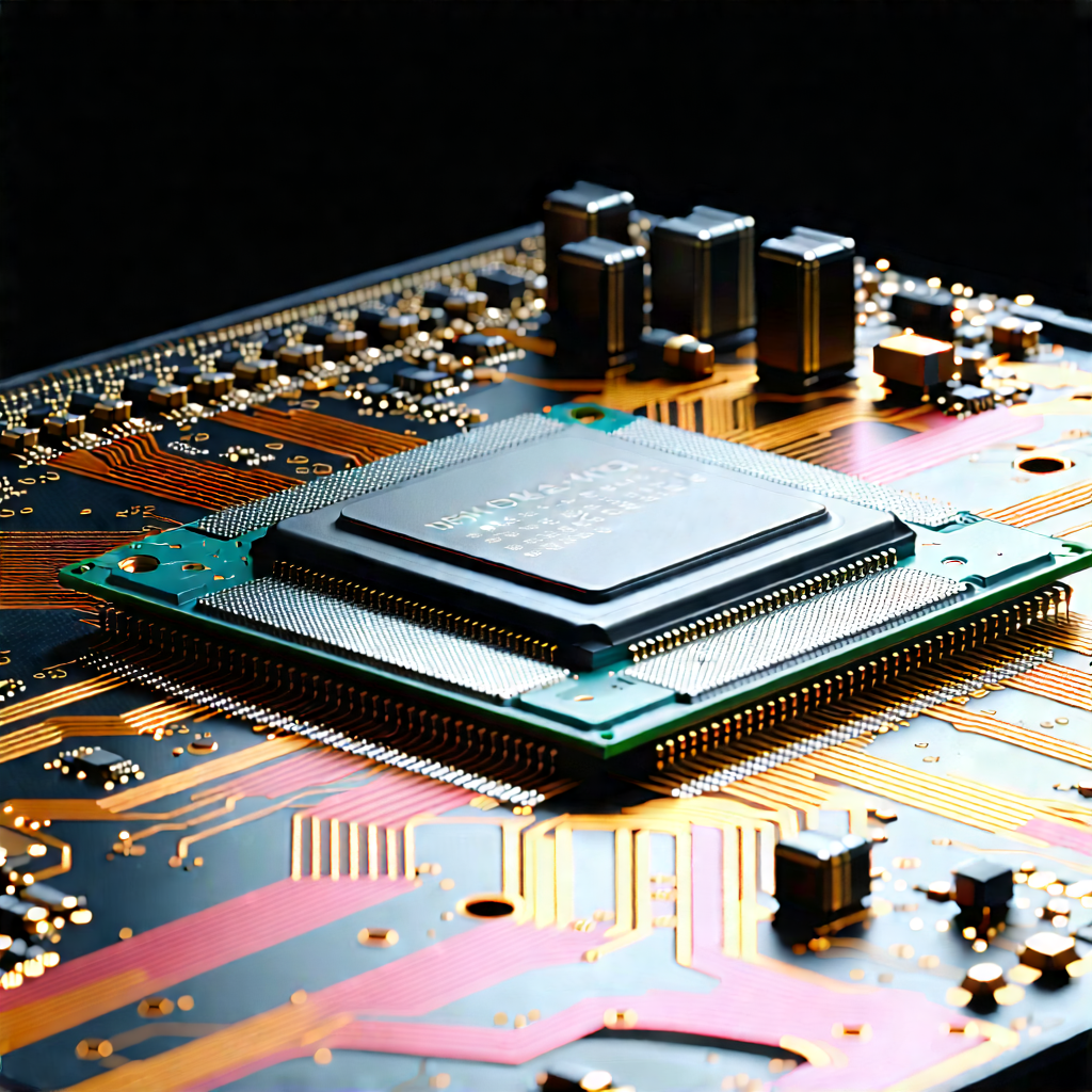 Close-up of microprocessor