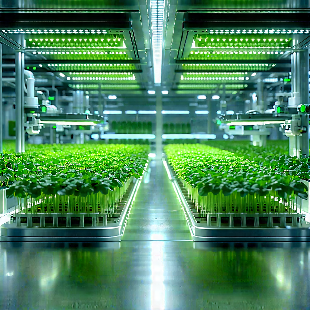 Agricultural technology in (modern:1.42) laboratory