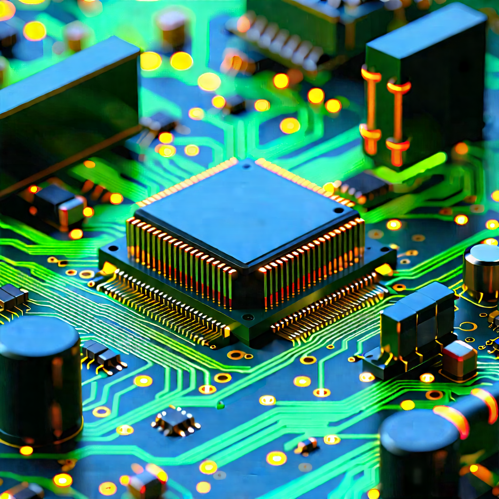 Close-up of electronic circuit