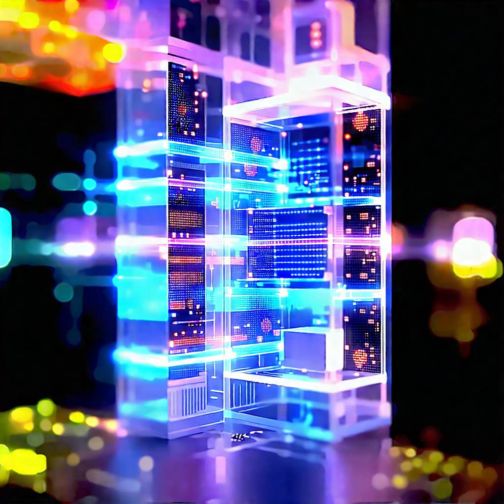 Quantum computer with neon accents