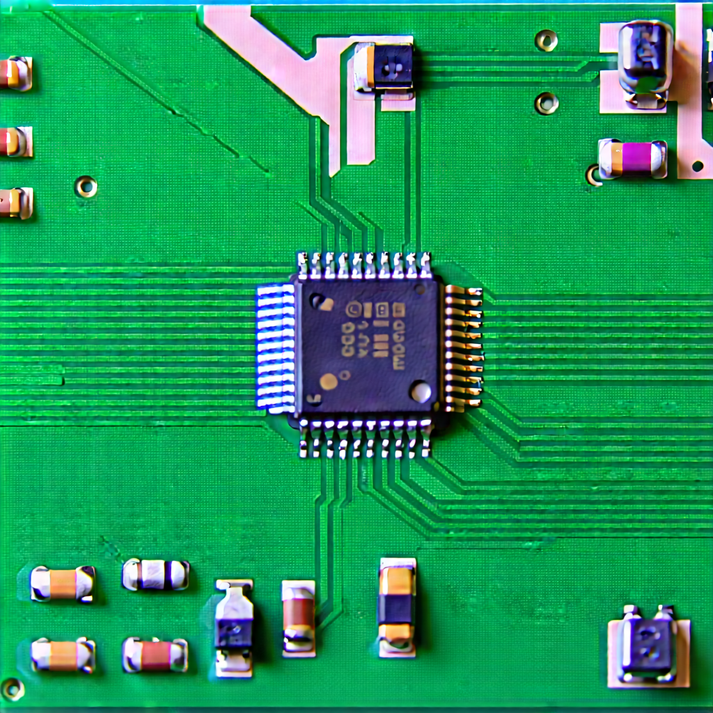 Close-up of electronic circuit
