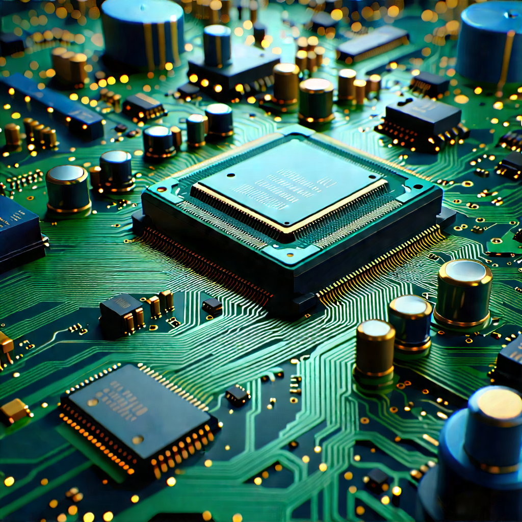 Close-up of electronic circuit